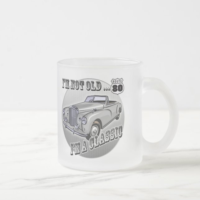 80th Birthday T-shirts and Gifts Frosted Glass Coffee Mug (Right)