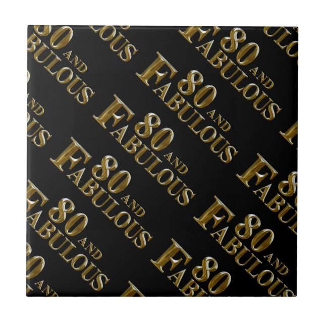 80th Birthday  Tile (Front)