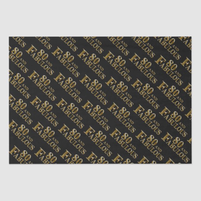 80th Birthday  Tissue Paper (Front)