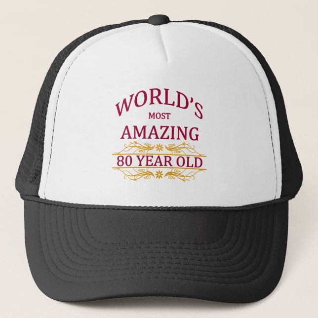 80th. Birthday Trucker Hat (Front)