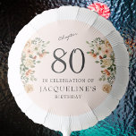 80th Birthday Vintage Floral Balloon<br><div class="desc">Throwback to a time of elegance and charm for the perfect 80th birthday celebration! Our Vintage Floral balloons from Zazzle sets the scene,  making it the ideal addition to your party atmosphere,  or a gorgeous one-of-a-kind gift for your loved one.</div>