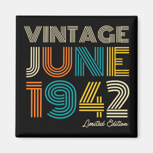 80th Birthday Vintage June 1942 Limited Edition Magnet