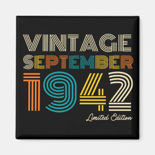 80th Birthday Vintage September 1942 Limited Edtn. Magnet