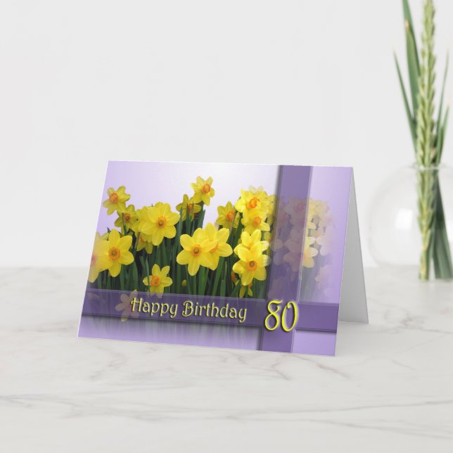 80th Birthday Wishes Birthday Card (Front)