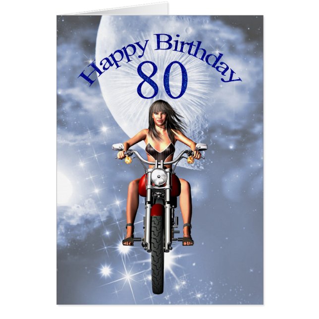 80th birthday with a biker girl (Front)