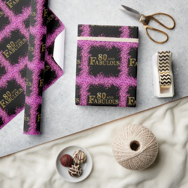 80th Birthday  Wrapping Paper (Crafts)