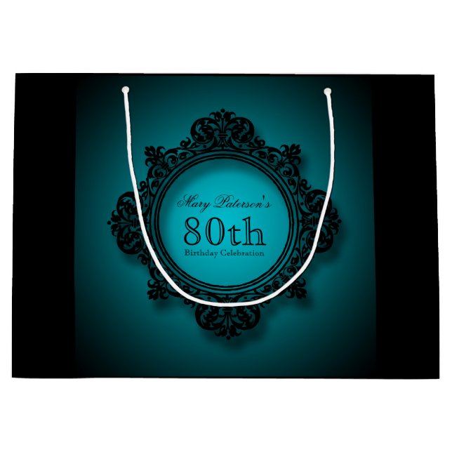 80th Bithday Celebration Personalised Gift Bag (Front)