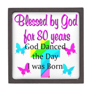 80TH GOD LOVING KEEPSAKE BOX