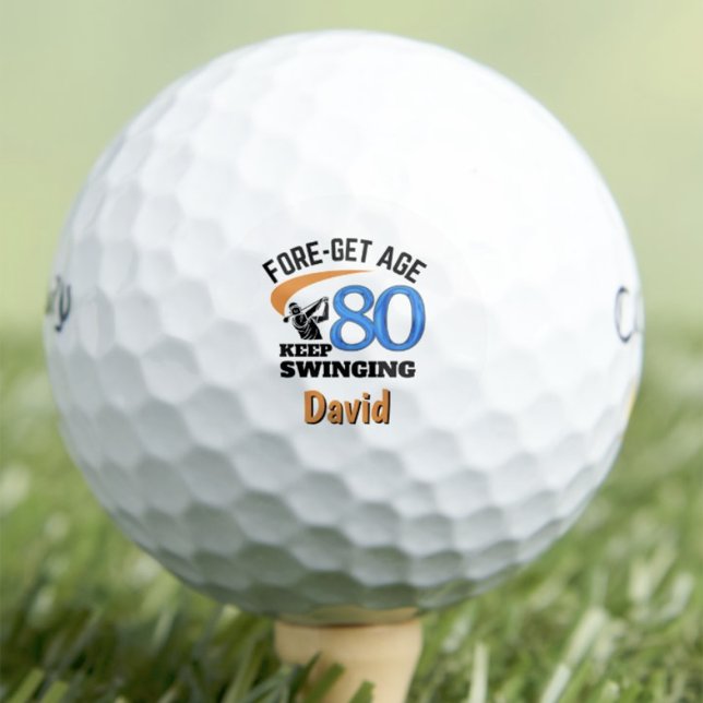80th Golf Gift for Former CoWorker – Keep Swinging Balls (Creator Uploaded)