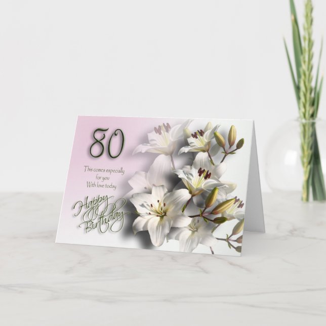 80th Happy Birthday Card (Front)