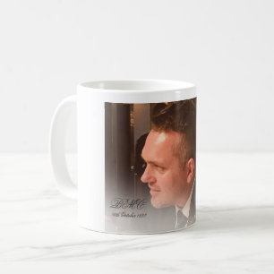 80th Male Birthday Simple Elegant Photo Coffee Mug