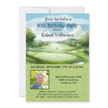 80th Men's Birthday Party Photo Golf