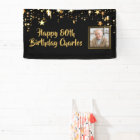 80th or Any Birthday Photo Gold Stars Custom Colou