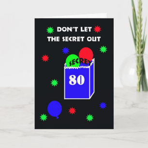 80th Surprise Birthday Party Invitation -- Secret