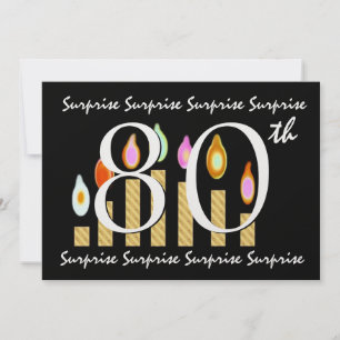 80th SURPRISE Birthday Party Invitation Template