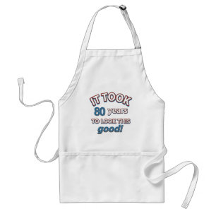 80th year birthday designs standard apron