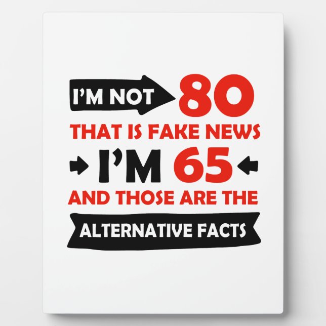 80th year old birthday gifts plaque (Front)