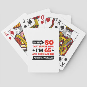 80th year old birthday gifts playing cards