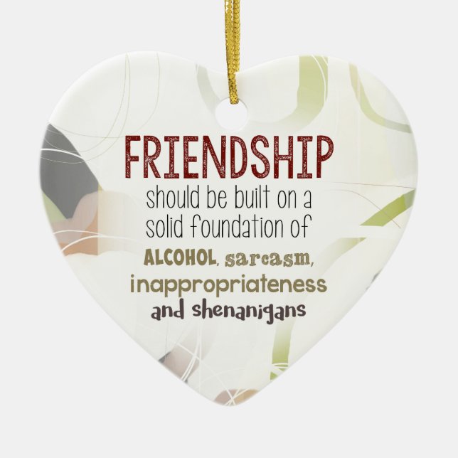 810.friendship-shenanigans ceramic tree decoration (Front)