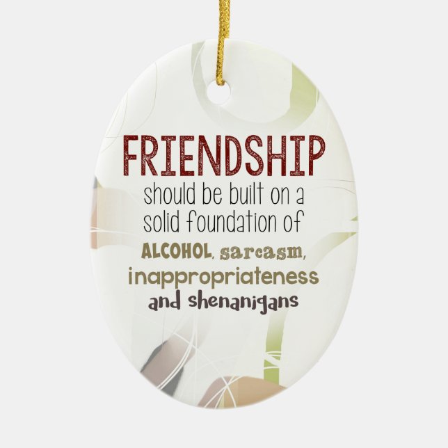 810.friendship-shenanigans ceramic tree decoration (Front)