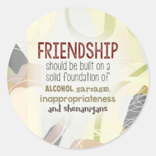 810.friendship-shenanigans classic round sticker