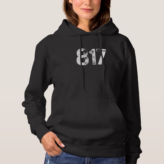 817 Area Code Fort Worth TX Mobile Telephone Area  Hoodie (Front)