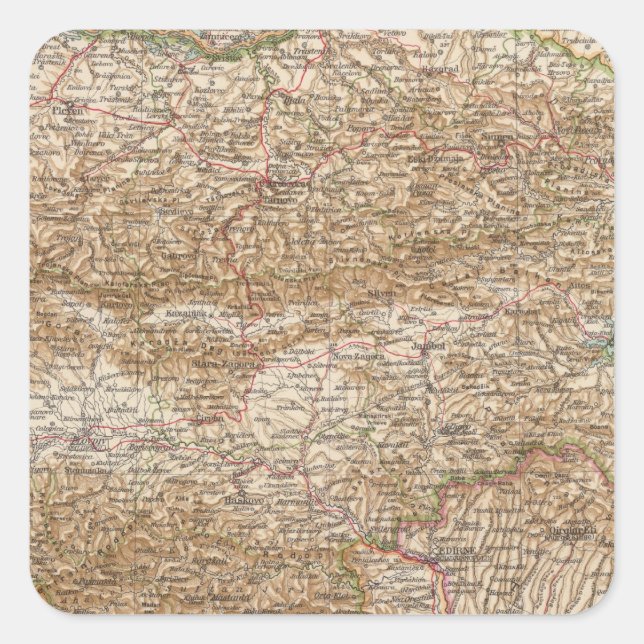 81 Bulgaria Square Sticker (Front)