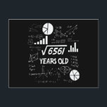 81 Year Old Bday Math Teacher 81st Birthday Gift Postcard<br><div class="desc">Celebrate birthdays with a clever twist! This funny math design uses equations and square roots to reveal the age, making it the perfect choice for math lovers, teachers, students, and geeks who enjoy a good nerdy joke. Great for milestone birthdays, classroom celebrations, or anyone who appreciates clever humour mixed with...</div>