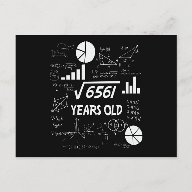 81 Year Old Bday Math Teacher 81st Birthday Gift Postcard (Front)