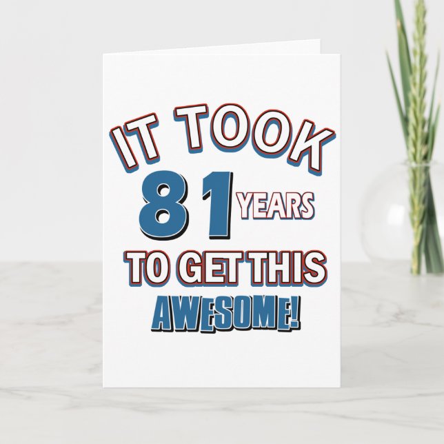 81 year old birthday designs card (Front)