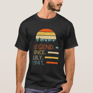 81 Years Old Retro Birthday Gifts Legend Since Jul T-Shirt