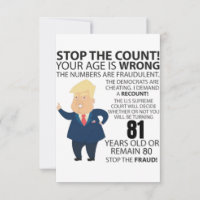 81 Years Trump Happy Birthday Present Funny