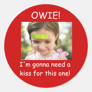 81AJHU-00000012-001[1], OWIE!, I'm gonna need a... Classic Round Sticker