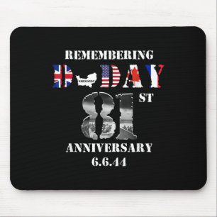81st Anniversary Of D-day 1944 June 6 Wwii Memoria Mouse Mat