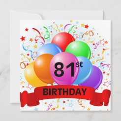 81 Birthday Cards | Zazzle UK