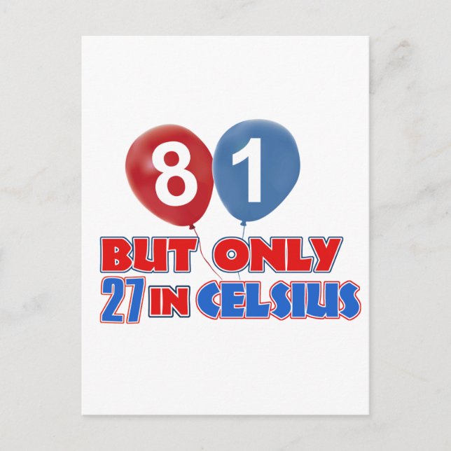 81st birthday designs postcard (Front)