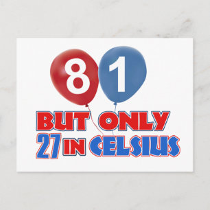 81st birthday designs postcard