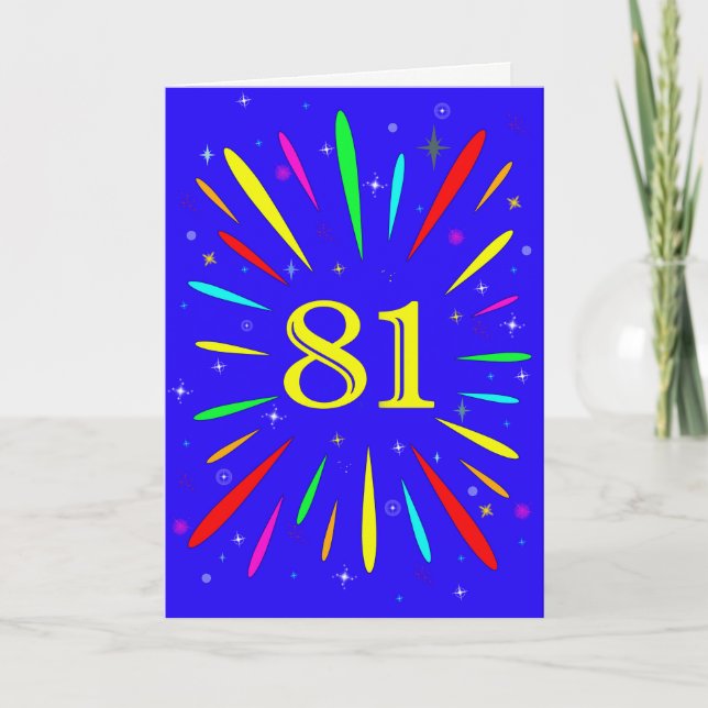81st Birthday Explosion Card (Front)