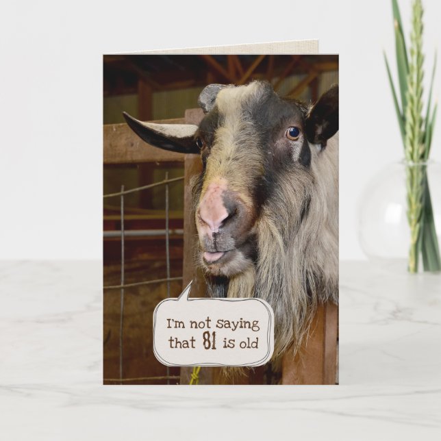 81st Birthday Old Goat   Card (Front)