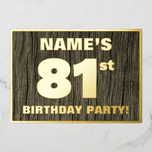 81st Birthday Party: Bold, Faux Wood Grain Pattern