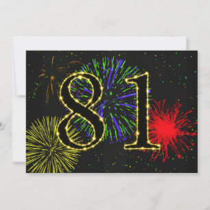 81st birthday party invitate invitation