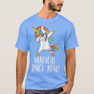 81st birthday, unicorn dab, Magical since 1940 T-Shirt