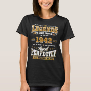 81st Birthday Vintage Legends Born in 1942 81 ye T-Shirt