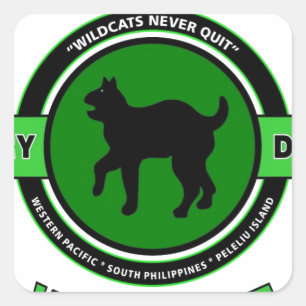 81ST INFANTRY DIVISION "WILDCAT" DIVISION SQUARE STICKER