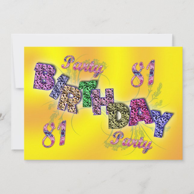81st party invitation (Front)