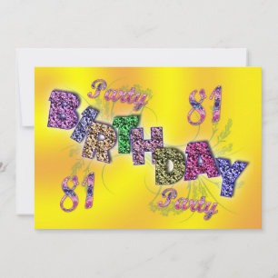 81st party invitation