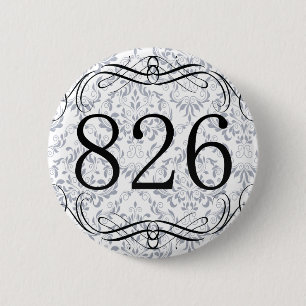 826 Area Code 6 Cm Round Badge