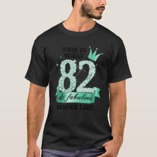 82 & Fabulous I Turquoise White Party Group Photo T-Shirt
