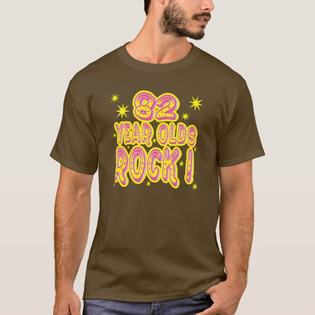 82 Year Olds Rock! (Pink) T-shirt (Front)