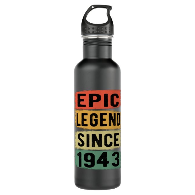 82 Years Old Bday 1943 Epic Legend 82nd Birthday 710 Ml Water Bottle (Front)